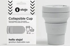 STOJO - Opvouwbare Beker - To Go - Grijs - 237ml - Herbruikbaar -Servies Serie Winkel 1200x787