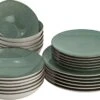 Lite-Body Serviesset Hermes - Mintgroen Spikkel - 6 Personen - 24 Delig