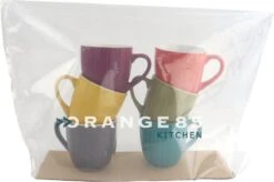 Orange85 Koffiekopjes Gekleurd - Set Van 6 - Koffiemokken - Streep - 200 Ml - Reliëf - Aardewerk - Met Oor - Theemokken -Servies Serie Winkel 1200x796 2