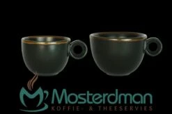 Cappuccinokopje - 200ml - Mosterdman - 6 Kopjes Mat Zwart Gloomy -Servies Serie Winkel 1200x796 3
