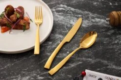 Bestekset - Bestek Goud -24 Delig-Zwitsers Kwaliteit-Complete Set-100% Roestvrijstaal-Gold 24k-Goud 24K -Servies Serie Winkel 1200x799 51