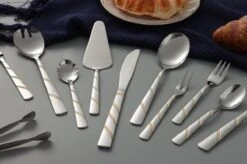 Swiss Pro+ Bestekset In Koffer-72 Delig-12 Persoons-Zwitsers Kwaliteit-Complete Set-100% Roestvrijstaal-Modern Gold -Servies Serie Winkel 1200x799 98