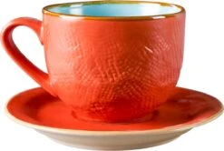 Vivi Oggi - Koffiekopjes Set Van 6 - Ø 9cm - Cappuccino - Kop En Schotel - 150 Ml - Italië -Servies Serie Winkel 1200x805