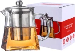Procidi® Glazen Theepot Met Filter - Theekan Met Infuser - Dubbelwandig Borosilicaat Glas - Thee Thermoskan - Koffiekan 750 ML - Teapot