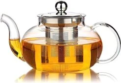 Glazen Theepot Met Filter (RVS) - 1.2 Liter - Thee Infuser – Borosilicaat – Anti-druppel Tuit -Servies Serie Winkel 1200x824 1