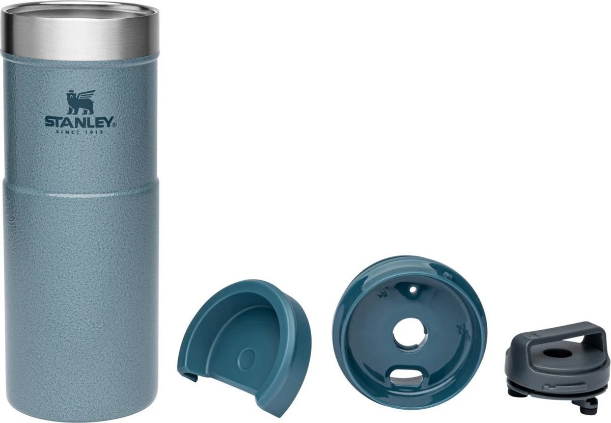 Stanley The NeverLeak™ Travel Mug 0,47L NEW - Thermosfles - Hammertone Ice 2 Stanley The NeverLeak™ Travel Mug 0,47L NEW - Thermosfles - Hammertone Ice - Afbeelding 2