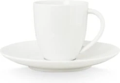 Vtwonen 4 Koffiekopjes Met Schoteltjes - Wit - Porselein - 100ml -Servies Serie Winkel 1200x837 1