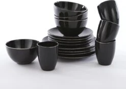 Mica Decorations Tabo Serviesset 4 Persoons - Zwart