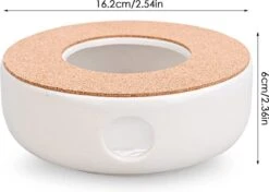 ConBlom Keramische Theepot, Warmer, Theewarmer, Koffiewarmer, Stoofje, Met Kurk-stoofje, Theepot Basis, Theefornuis, Melkwarmer Voor Thuis, Café, Theemelk (zonder Kaars En Theepot) -Servies Serie Winkel 1200x855 3