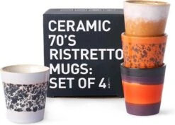 HKliving Ristretto 70`s Style Ceramic - Set Van 4 -Servies Serie Winkel 1200x861