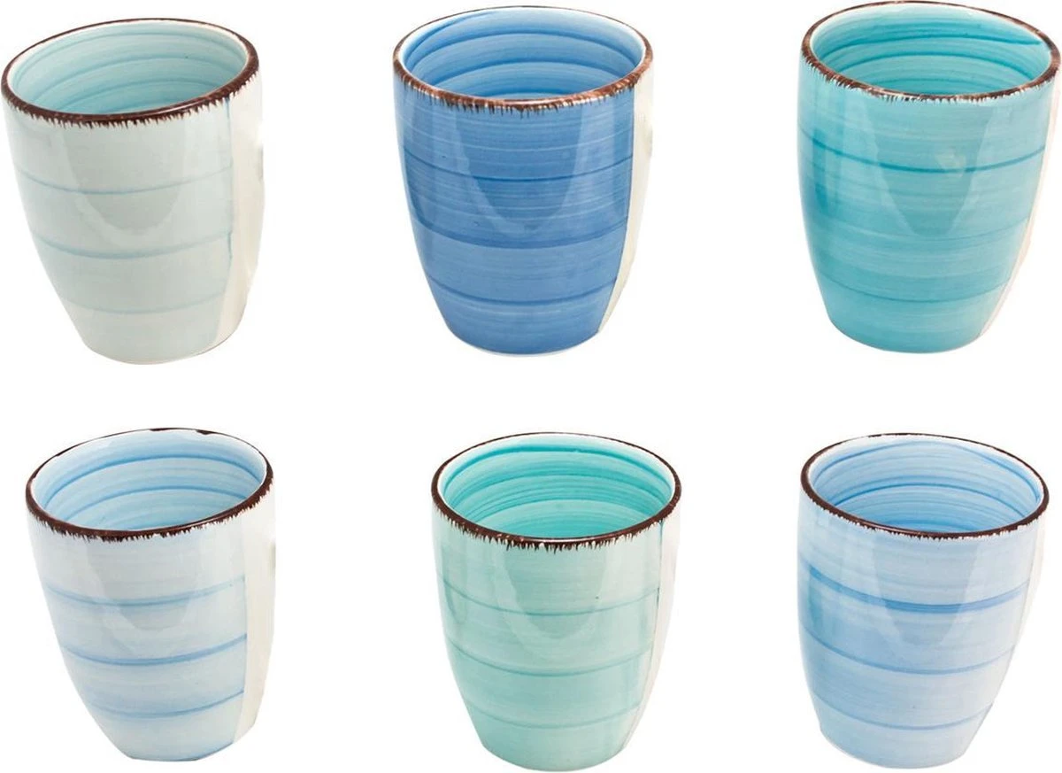 Koffiekopjes - Set Van 6 - 160ML - Allen Unieke Kleur - Koffiemok - Espresso Mok - Ocean Blue 1 Koffiekopjes - Set Van 6 - 160ML - Allen Unieke Kleur - Koffiemok - Espresso Mok - Ocean Blue
