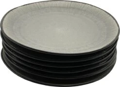 Serviesset 6 Personen - Evia Glacé - Lichgrijs / Zwart - 24-delig 12 Serviesset 6 Personen - Evia Glacé - Lichgrijs / Zwart - 24-delig -Servies Serie Winkel 1200x874 3