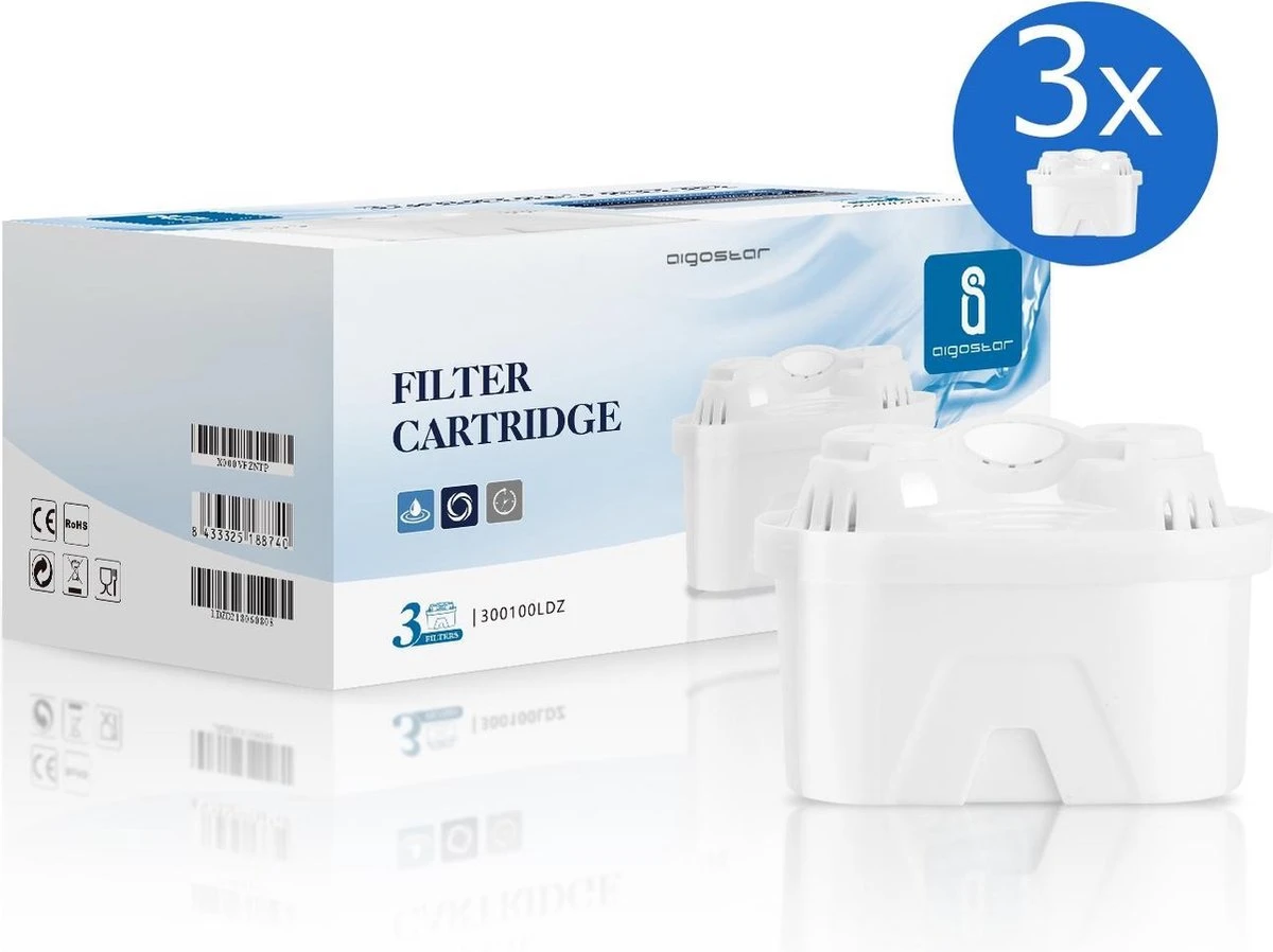 Aigostar Waterfilterpatronen Pure - 3 Stuks - Waterfilter - Filterpatronen - Brita Maxtra+ Compatible 10 Aigostar Waterfilterpatronen Pure - 3 Stuks - Waterfilter - Filterpatronen - Brita Maxtra+ Compatible - Afbeelding 10