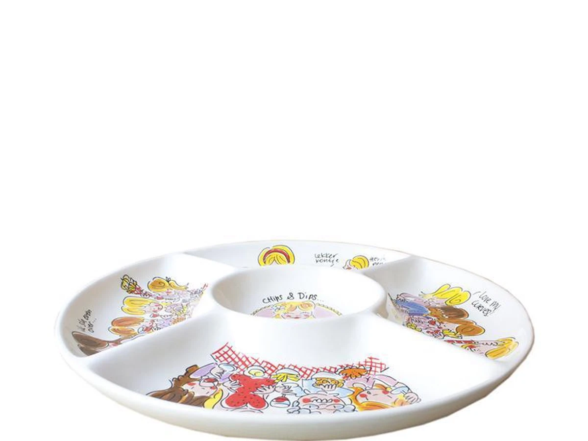 Blond Amsterdam Snack Dipschaal - Chips & Dips - Ø 33cm 2 Blond Amsterdam Snack Dipschaal - Chips & Dips - Ø 33cm - Afbeelding 2