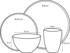 Mica Decorations Tabo Serviesset 4 Persoons - Grijs -Servies Serie Winkel 1200x900 96