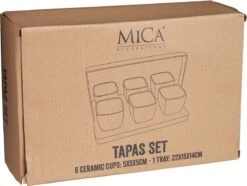 Mica Decorations - Luxe Tapas Set - 6 Zwarte Tapas Schaaltjes Op Houten Tapasplank - Servies - Borrelplank Olijfhout -Servies Serie Winkel 1200x902 4