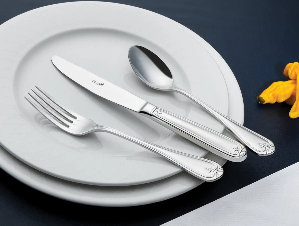 Sola Bestekset Symphony - Klassiek - 6 Persoons - 50 Delig - Zilverwit Edelstaal 18/10 - RVS - Zilver 3 Sola Bestekset Symphony - Klassiek - 6 Persoons - 50 Delig - Zilverwit Edelstaal 18/10 - RVS - Zilver - Afbeelding 3