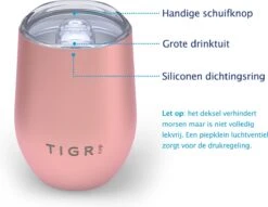 TIGR Cups - Drinkbekers - Thermosbekers - RVS - Set Van 2 - 350ml - Zwart/Rosé Goud 8 TIGR Cups - Drinkbekers - Thermosbekers - RVS - Set Van 2 - 350ml - Zwart/Rosé Goud -Servies Serie Winkel 1200x930