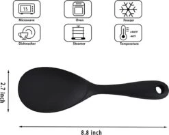 Doodadeals® Siliconen Rijstlepel - Rijst Opscheplepel - Rijstlepel Kunststof - Zwart - 1 Stuk -Servies Serie Winkel 1200x960 6