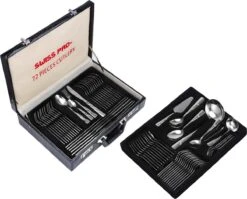 Swiss Pro+ Bestekset In Koffer-72 Delig-12 Persoons-Zwitsers Kwaliteit-Complete Set-100% Roestvrijstaal-Modern -Servies Serie Winkel 1200x967 1