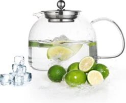 Monzana Theepot Glas - Met Theepotverwarmer – Voor 1,5 Liter RVS Zeef 14 Monzana Theepot Glas - Met Theepotverwarmer – Voor 1,5 Liter RVS Zeef -Servies Serie Winkel 1200x979 3