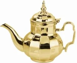 MONOO Theepot Goud Istanbul RVS - 1.6 Liter - Turkse & Marokkaanse Theepotten