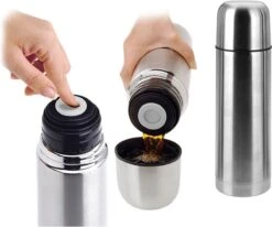 Excellent Houseware KOOPMAN Thermoskan Bullet 1 Liter RVS -Servies Serie Winkel 1200x999