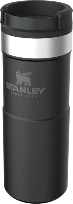 Stanley The NeverLeak™ Travel Mug 0,35L NEW - Thermosfles - Matt Black -Servies Serie Winkel 429x1200