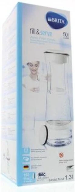 BRITA - Fill&Serve Waterfilterkaraf - 1,3L - Wit Grafiet - Inclusief 1 MicroDisc Waterfilter 37 BRITA - Fill&Serve Waterfilterkaraf - 1,3L - Wit Grafiet - Inclusief 1 MicroDisc Waterfilter -Servies Serie Winkel 471x1200