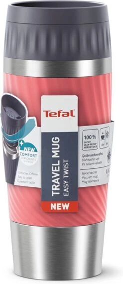 Tefal Travel Mug Easy Twist Thermobeker - Koraalrood - 0,36 Liter -Servies Serie Winkel 520x1200 1