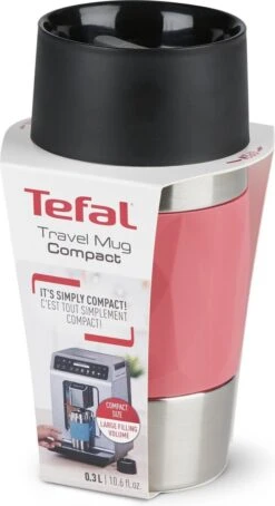 Tefal Compact Travel Mug Compact Thermosfles - 0,3 L - Koraal -Servies Serie Winkel 653x1200