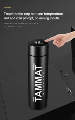 Slimme Thermosfles Met LCD Temperatuur Display - Curver Isolatiefles 0,5 Liter - Dubbelwandige Thermosfles - Thermosbeker - Isoleerfles - Thermoskan - Travel Mug - Bidon Drinkfles - Koffiebeker - Drinkflessen - RVS - Smart Thermos - Metaal -Servies Serie Winkel 747x1200