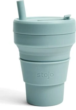 Stojo - Biggie Cup - 470 Ml - Herbruikbaar - Opvouwbaar - Groen -Servies Serie Winkel 827x1200 1