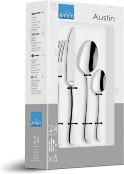 Amefa Austin Bestekset - 24 Delig - 6 Persoons - Zilver -Servies Serie Winkel 856x1200 1