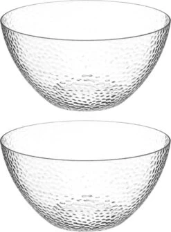 Secret De Gourmet Slakom/serveerschaal - Kunststof - D25 Cm - Set 2x