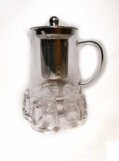 Glazen Theepot Met RVS Theefilter / Theezeef Inclusief Warmhouder ( Rechaud ) - Theelichthouder - Koffie Thee Coffee Tea Maker Luxe -Servies Serie Winkel 892x1200