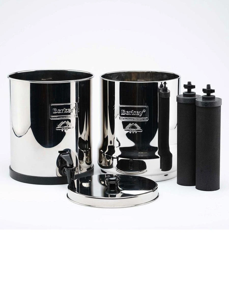 Big Berkey Set: Waterfilter 8,5L + RVS Kraantje + Standaard 3 Big Berkey Set: Waterfilter 8,5L + RVS Kraantje + Standaard - Afbeelding 3
