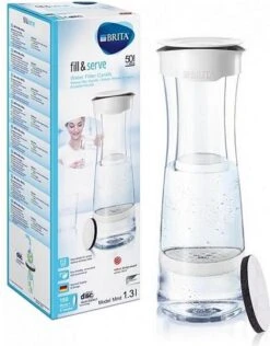 BRITA - Fill&Serve Waterfilterkaraf - 1,3L - Wit Grafiet - Inclusief 1 MicroDisc Waterfilter 27 BRITA - Fill&Serve Waterfilterkaraf - 1,3L - Wit Grafiet - Inclusief 1 MicroDisc Waterfilter -Servies Serie Winkel 937x1200