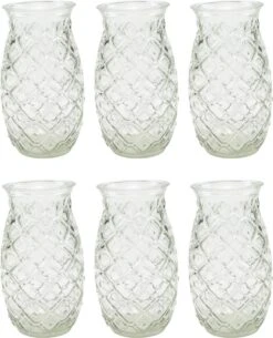 Merkloos Beker - Glas Ananas - 6 Stuks - Zomer - Cocktail -400ml -Servies Serie Winkel 971x1200 1