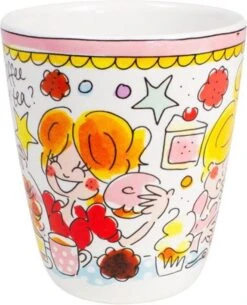 Blond Amsterdam Even Bijkletsen Mok 350 Ml - Roze Rand -Servies Serie Winkel 972x1200 1