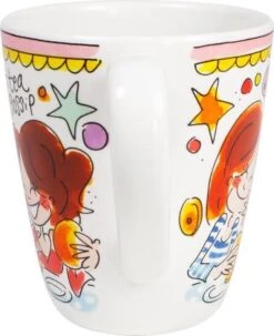 Blond Amsterdam Even Bijkletsen Mok 350 Ml - Roze Rand -Servies Serie Winkel 979x1200