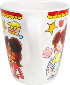 Blond Amsterdam Even Bijkletsen Mok 350 Ml - Rode Rand -Servies Serie Winkel 990x1200