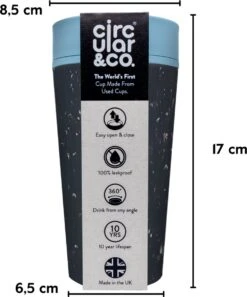 RCUP 340 Ml - Zwart/Blauw Black And Teal -Servies Serie Winkel 999x1200